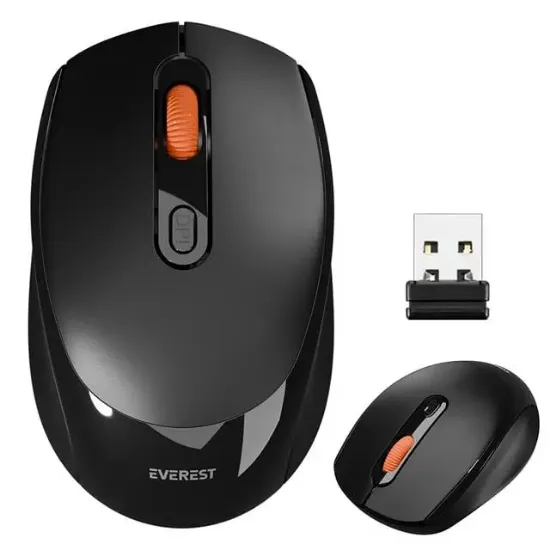 Everest SMW-87 USB Siyah 2.4Ghz 1600DPI Kablosuz Mouse resmi