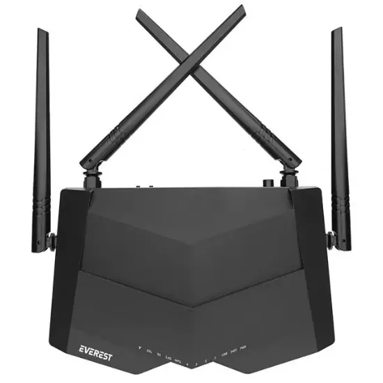 Everest SG-V1200 AC1200 Dualband Wi-Fi Gigabit VDSL2/ADSL2 4*5dbi Antenli Kablosuz Modem Router resmi