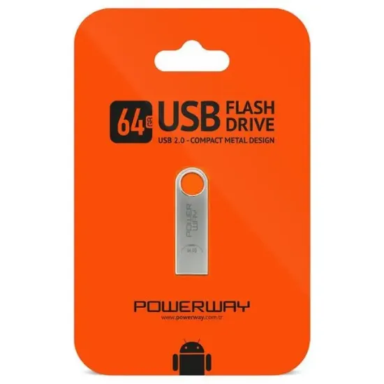 Powerway 64 Gb Metal USB 2.0 Flash Bellek resmi