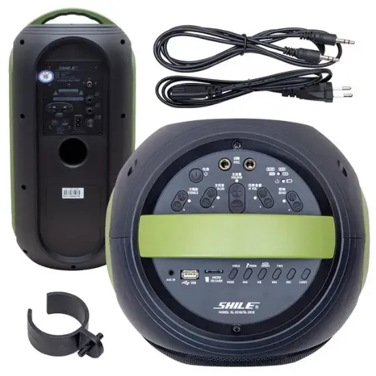 Shile SL-2019 Taşınabilir Profesyonel Bluetooth Parti Hoparlörü – 30W Güçlü Ses, Kablosuz Mikrofon ve RGB Işık Show resmi