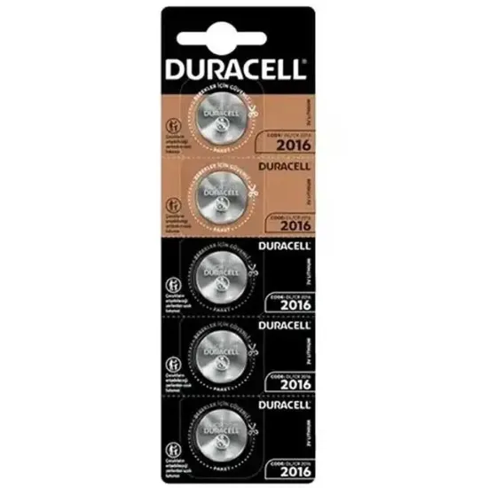 Duracell CR2016 Lityum Pil 5'li Paket resmi