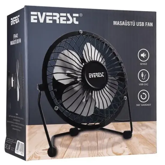 Everest EFN-482 Masaüstü Metal USB Fan resmi