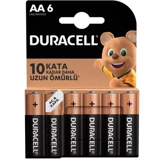 Duracell Basic İnce AA Kalem Pil 6'lı resmi
