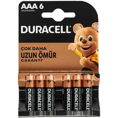 Duracell Basic İnce AAA Kalem Pil 6'lı resmi