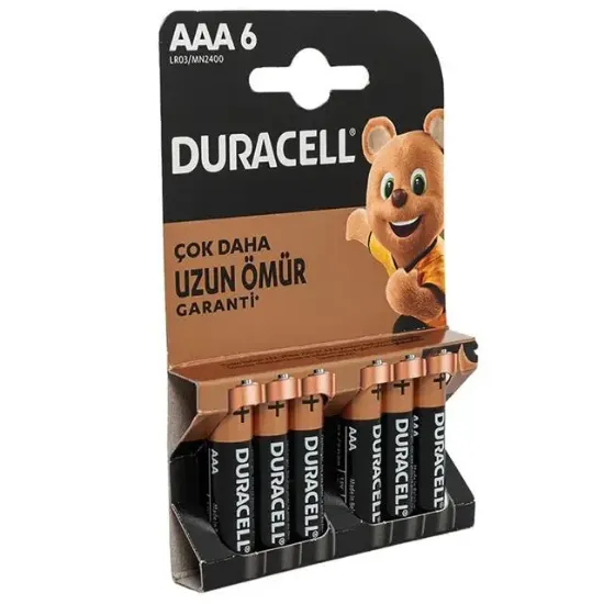 Duracell Basic İnce AAA Kalem Pil 6'lı resmi
