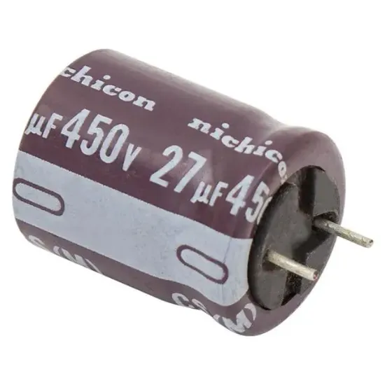 27 MF 450 V Kalın Kısa Bacak Kondansatör resmi