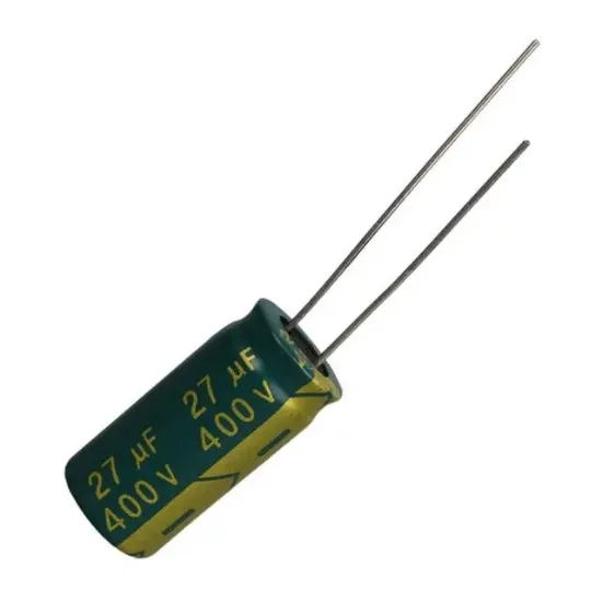 27 MF 400 V İnce Uzun Bacak Kondansatör resmi