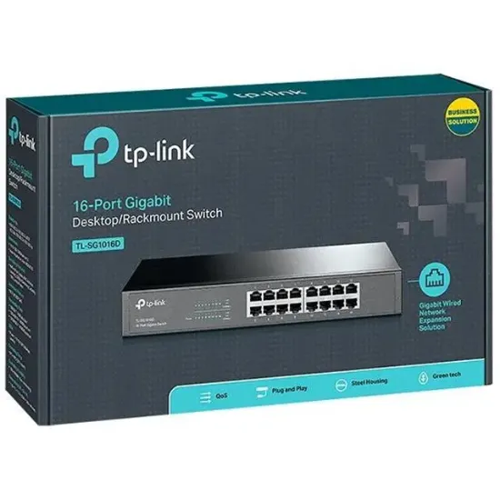 Tp-Link TL-SG1016D 16 Port Gigabit Ethernet Switch resmi