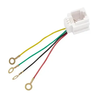 RJ11 Soket 623K Jack 6P4C Telefon DSL Konnektörü 150 Mm resmi