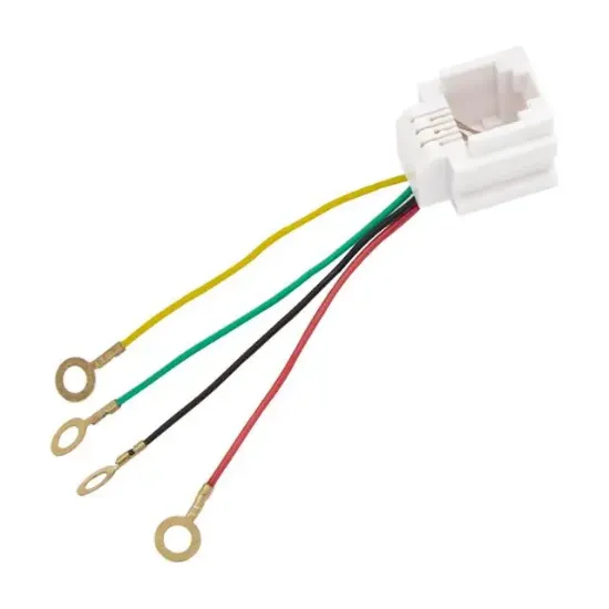 RJ11 Soket 623K Jack 6P4C Telefon DSL Konnektörü 150 Mm resmi