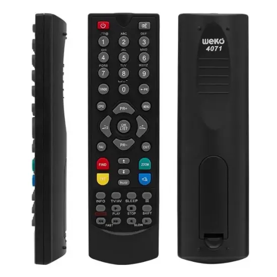 Nextstar 16900-18000-19000 Fta Usb Siyah Uydu Alıcı Kumandası  resmi