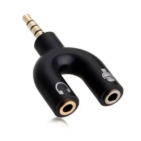 Powermaster 3.5 Mm Stereo Erkek to Kulaklık + Hoparlör Dişi Çoklayıcı Jack PM-4318 resmi