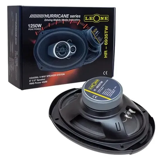 Leone HR-6935TW 1250 Watt 6 X 9 Kapaklı Çiftli Takım Oval Hoparlör resmi