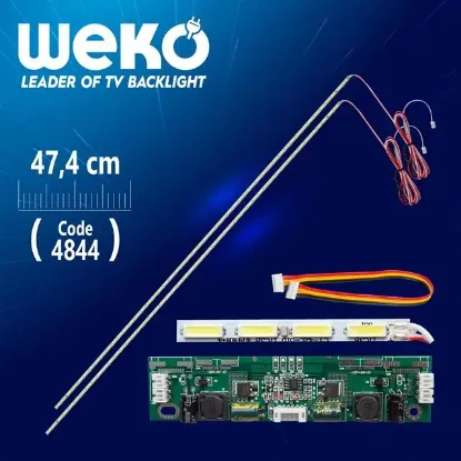 42'' Universal E-Led 51 Ledli (7020) 474mm 360-450ma 51-54v Çift Led+Sürücü+Kablo Takım (Wk-1369) resmi