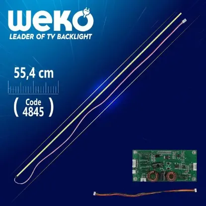 50'' Universal E-Led 63 Ledli (7020) 554mm 360-450ma 63-66v Çift Led+Sürücü+Kablo Takım (Wk-1371) resmi
