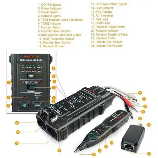 Mastech MS-6813T Profesyonel Kablo Bulucu Test Aleti resmi