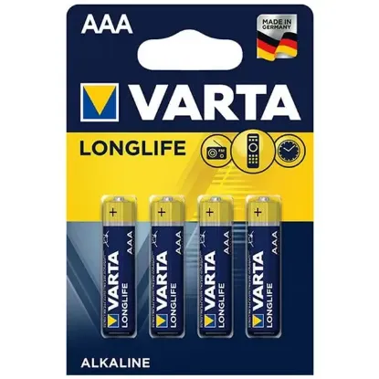 Varta Longlife Power Alkalin AAA Ince Kalem Pil 4'lü Paket resmi