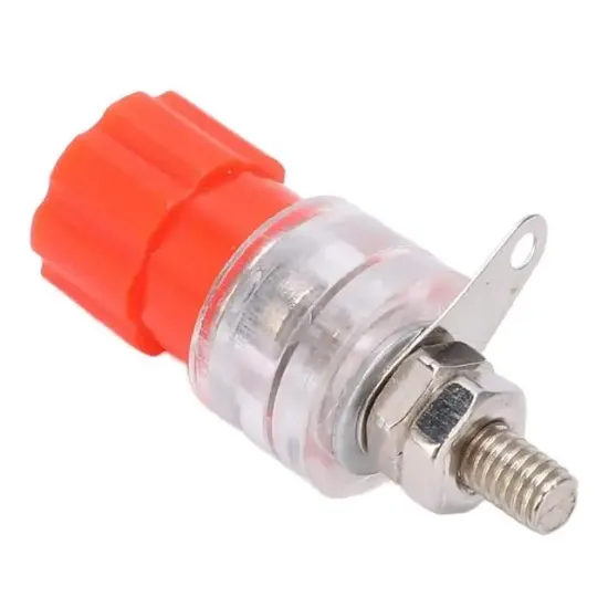 PowerMaster IC-240B Şeffaf 4mm Büyük Boy Banana Born Klemens (1 Adet) resmi