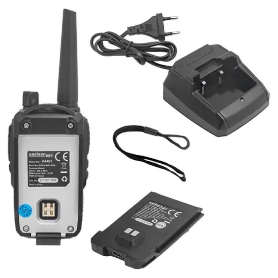 Aselsan A446T 16 Kanal 12 Km Menzil Ekranlı Tekli Set El Telsizi resmi