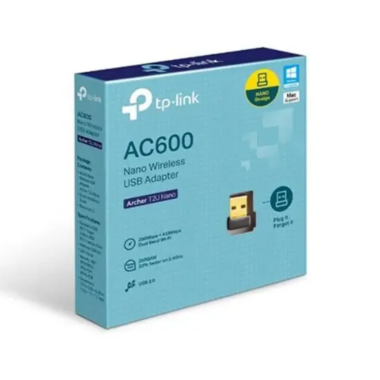 TP-Link Archer T2U Nano AC600 600 Mbps USB Wireless Adaptör resmi