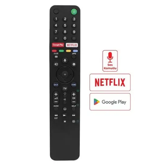 Sony RMF-TX500P Netflix-Google Play Tuşlu Ses Komutlu Lcd-Led Tv Kumanda resmi