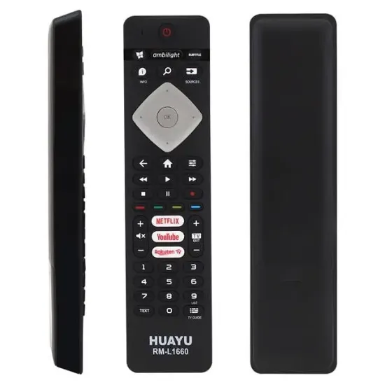 Huayu Philips RM-L1660 RC4498 RC4501 YKF291-003 Netflix-Youtube-Rakuten Tv Tuşlu Lcd Led Tv Kumanda (Ses Komutsuz) resmi