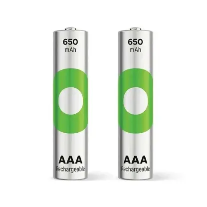 GP Recyko 650 Mah R03 AAA Şarjlı 2'li İnce Kalem Pil resmi