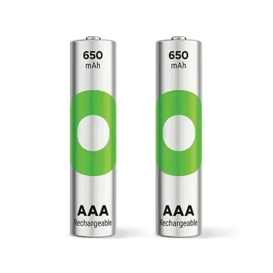 GP Recyko 650 Mah R03 AAA Şarjlı 2'li İnce Kalem Pil resmi
