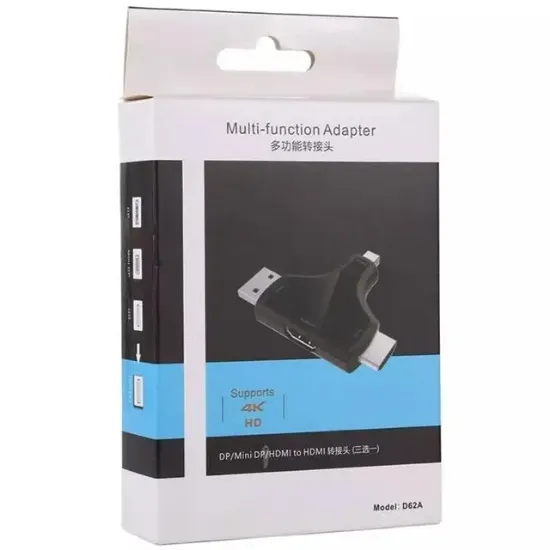 Powermaster Mini DP+DP+HDMI To HDMI 4K Çevirici resmi