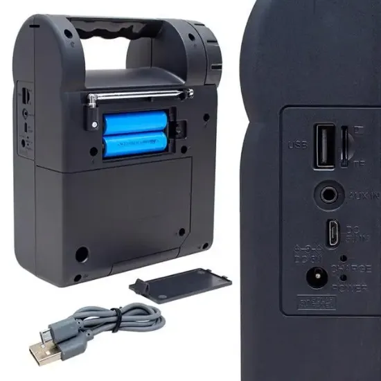 Magicvoice FP-26 USB-SD-FM-Bluetooth Destekli Fenerli Taşınabilir Hoparlör resmi