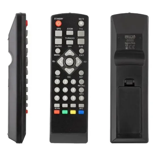 Goldmaster Mini SD - Digimaster Hector Mini Scart - Korax Mini Box - Hiremco Mini SD Wise Uydu Alıcı Kumandası resmi