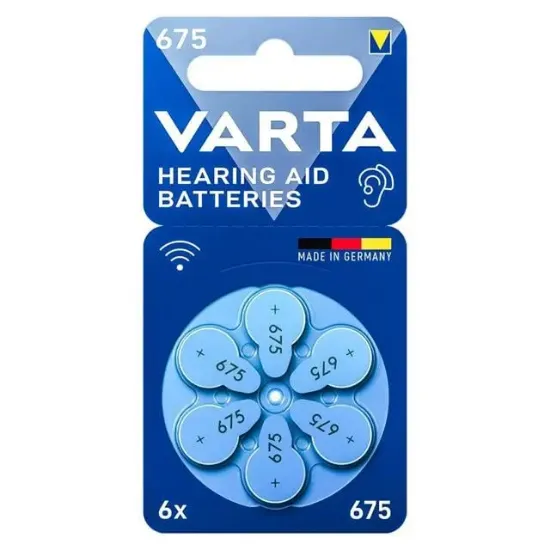 Varta 675 Numara Kulaklık İşitme Cihazı Pili (6'lı Paket) resmi