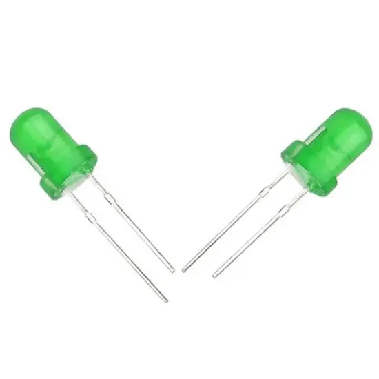 Halmet Mantar Led 5mm Yeşil Mat resmi