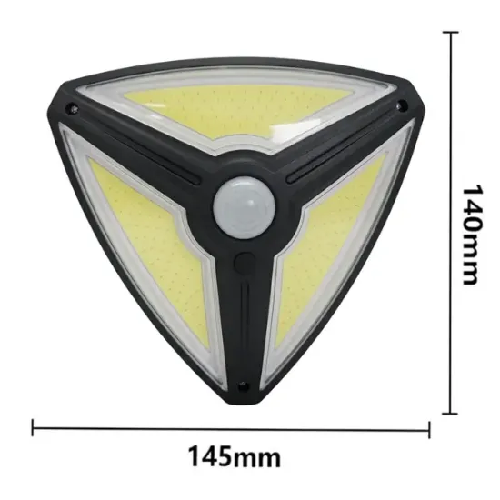 Powermaster MX-1219B 150 Cob Ledli Sensörlü 3 Modlu Solar Duvar Lambası resmi