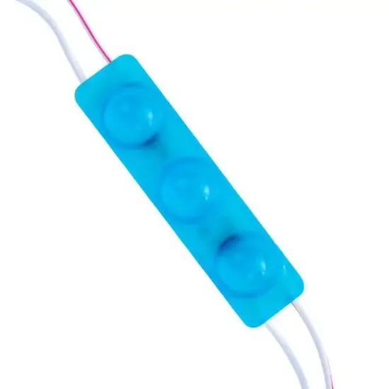 Powermaster 12 Volt 1.5 Watt Mavi Yanıp Sönen Parlak Tek Renk 2835 69 X 16 Mm IP65 160 – 180 Lümen 160 Derece Modül Led resmi