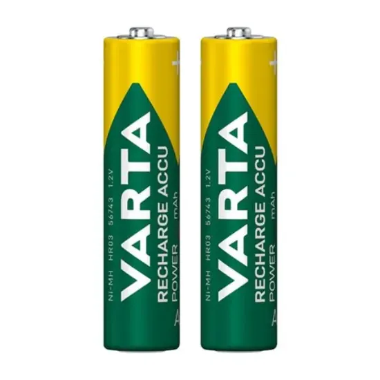 Varta 56703 1.2V 800 mAh Şarjlı AAA İnce Kalem Pil (2'li Paket) resmi