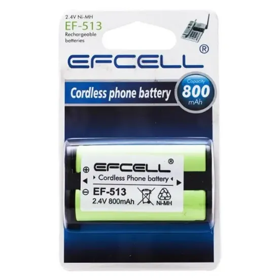 Efcell EF-513 2.4V 800 mAH Pil resmi