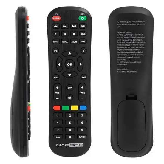 Magbox Vip - Dragon - Luna / Sunny 14850 / Akiwa HD / Hometech HT-1010 / Digiline X100 / Astracom Saturn HD / Rowell Mini HD Uyumlu Uydu Alıcı Kumandası resmi