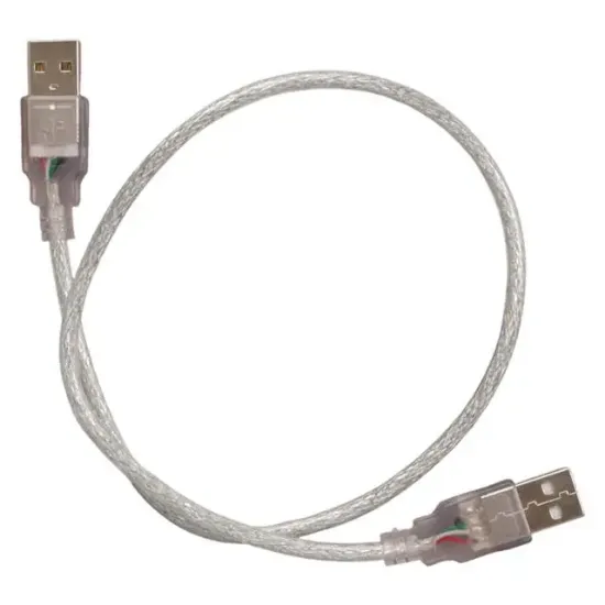 Powermaster PM-8609 Şeffaf 50 Cm Usb Erkek-Erkek Kablo resmi