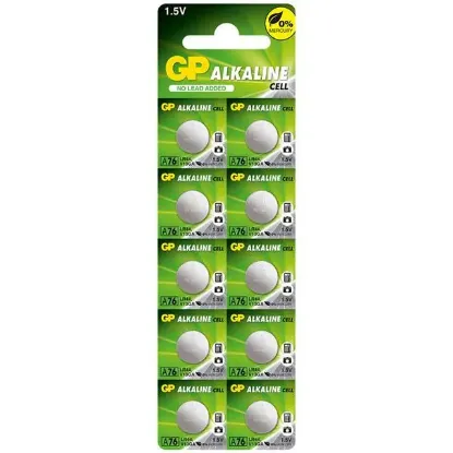 GP A76 LR44 Alkalin AG-13 PİL (A76F-2C10) 10'lu Paket resmi