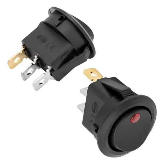 IC-132A Işıklı 3 Pinli 12 Volt DC 20 Amper Açma-Kapama Anahtarı resmi