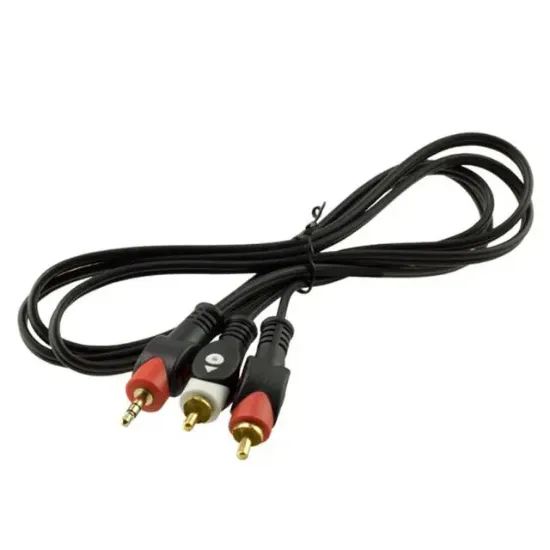 2RCA-3.5 Mm Stereo Erkek 1.5 Metre Kablo resmi