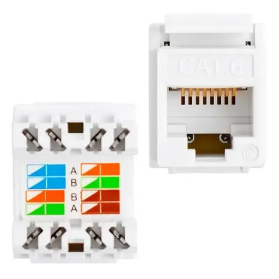 Rj45 Cat6 Şase 180 Derece Keystone Jack resmi