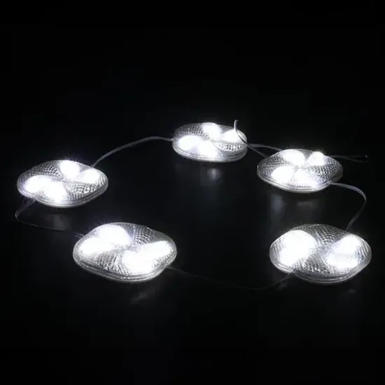 PowerMaster PM-14696 12 Volt 3 Watt Soğuk Beyaz Yanıp Sönen Çakar 6565-2835 Modül Led 65x65x12mm resmi