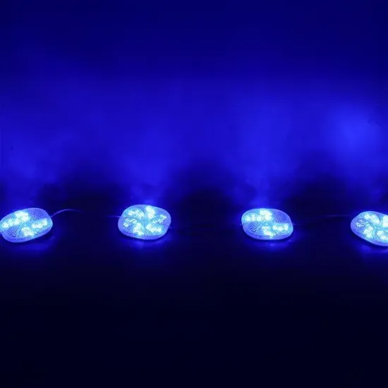 PowerMaster PM-14698 12 Volt 3 Watt Mavi Yanıp Sönen Çakar 6565-2835 Modül Led 65x65x12mm resmi