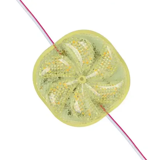 PowerMaster PM-14700 12 Volt 3 Watt Sarı Yanıp Sönen Çakar 6565-2835 Modül Led 65x65x12mm resmi