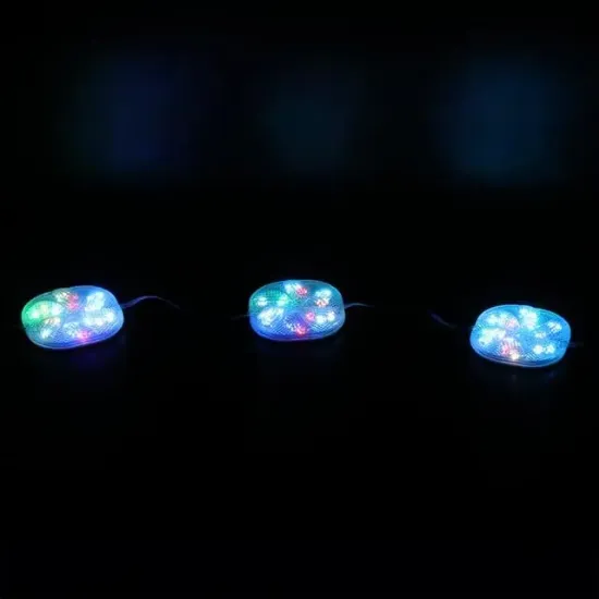 PowerMaster PM-14702 12 Volt 3 Watt RGB Yanıp Sönen Çakar 6565-2835 Modül Led 65x65x12mm resmi