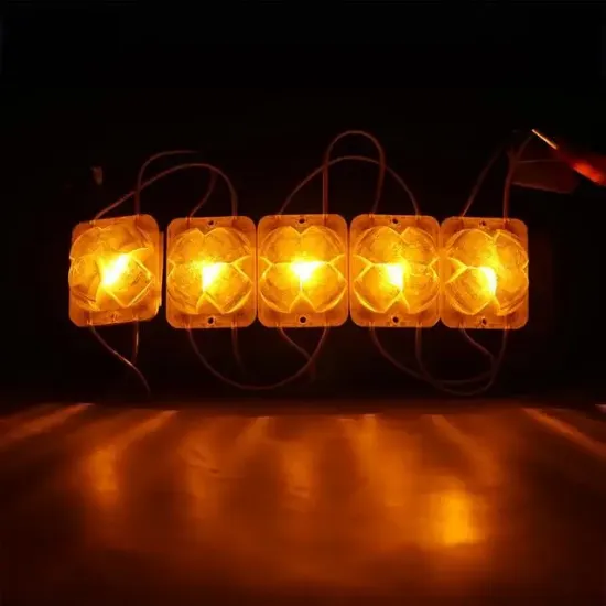 Powermaster PM-14715 12 Volt 2 Watt Sarı Yanıp Sönen Çakar 4333-3030 Modül Led 43x33x28mm resmi