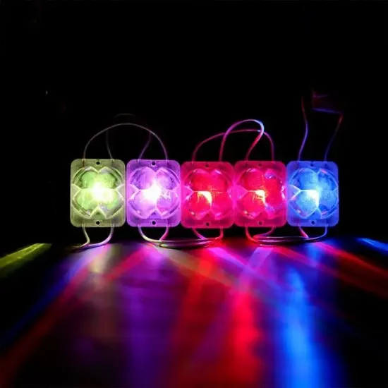 Powermaster PM-14718 12 Volt 2 Watt RGB Yanıp Sönen Çakar 4333-3030 Modül Led 43x33x28mm resmi