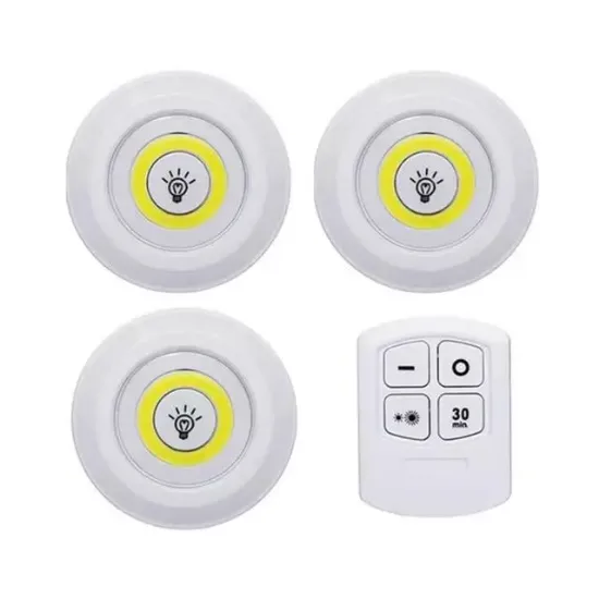 Powermaster PM-15084 Üçlü Kumandalı Pilli Dokunmatik Portatif Cob Led Işık Aydınlatma resmi